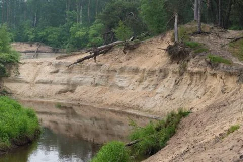 Eroding river in the netherlands Foto stock
