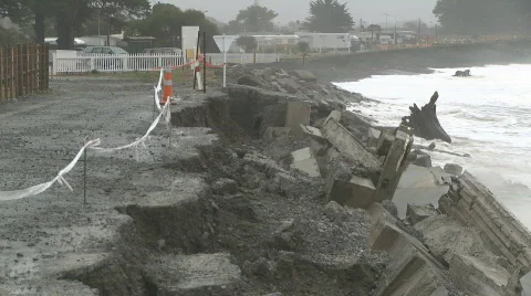 Eroding road Stock Footage 461355