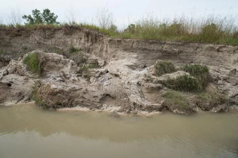 Eroding Western Stream Bank Stock Photos