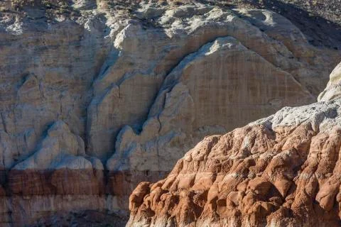 Eroding White &amp; Chocoalte Cliffs Stock Photos