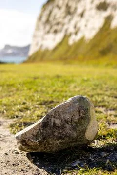 Eroding White Cliffs Of Dover Foto stock