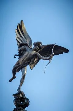 Eros Statue at Piccadilly Circus Stock Photos