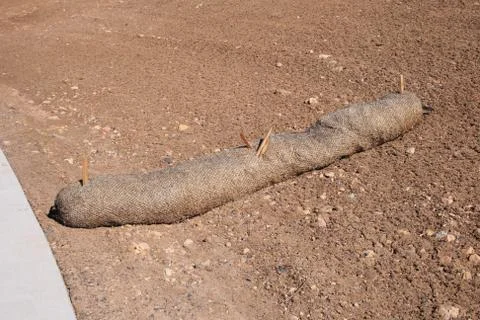 Erosion control barrier Stock Photos