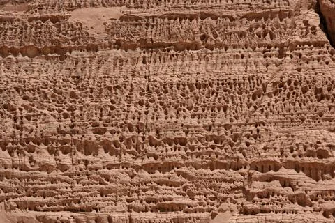 Erosion creates a bizarre pattern in the rock Sinai Peninsula Egypt Africa 写真素材