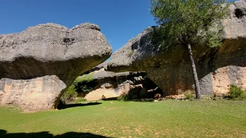 Erosion process in rocks. Geology. Karst modeling process. Rocks with Video stock 284908799