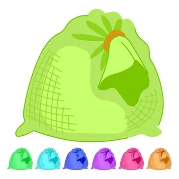 Erosion sand bag vector cartoon graphic Stock Illustration