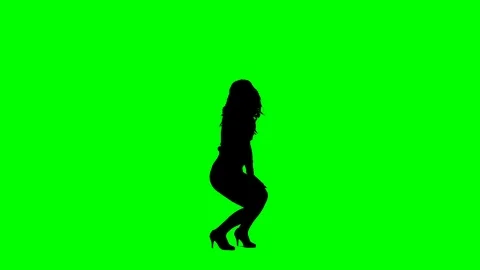 Erotic Dancer Green Screen Silhouette Video stock 102833384