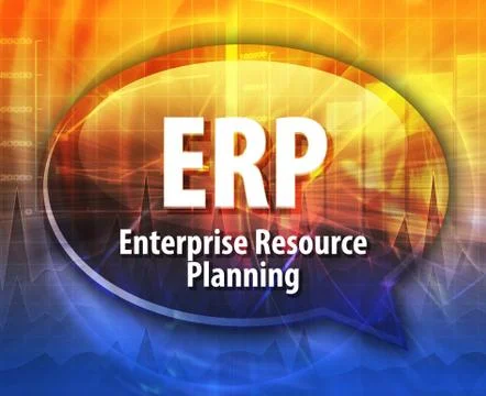 ERP acronym definition speech bubble illustration Stock Illustration