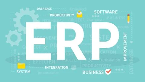ERP concept illustration. 스톡 일러스트