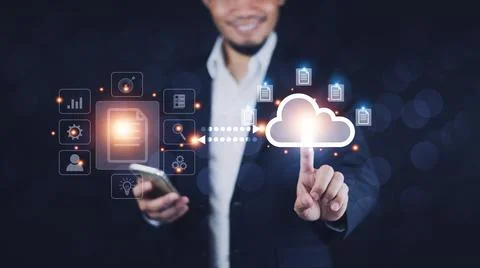 ERP document management, Documents management information system concept, B.. Stock Photos