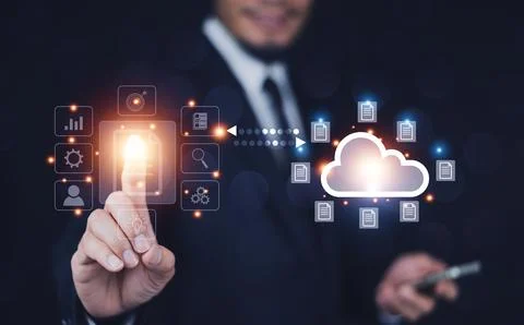 ERP document management, Documents management information system concept, B.. Stock Photos