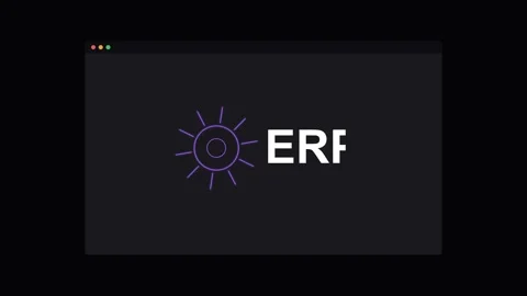 ERP Enterprise Resource Planning Neon Gear Animation - Violet Vídeos de archivo 341490661