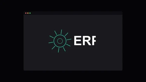 ERP Enterprise Resource Planning Neon Gear Animation - Teal Vídeos de archivo 341490689