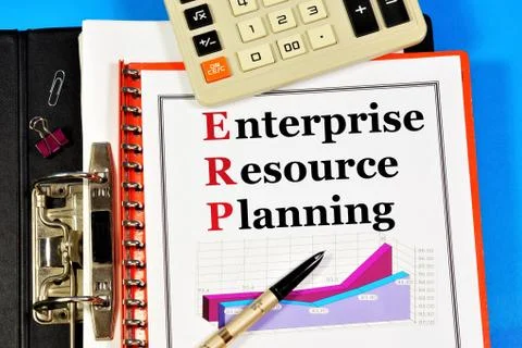 ERP, enterprise resource Planning. Stock Photos