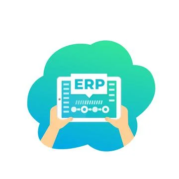 ERP, enterprise resource planning software Stock Illustration