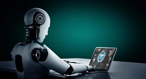 ERP enterprise resource planning software for modish business Stock Illustration