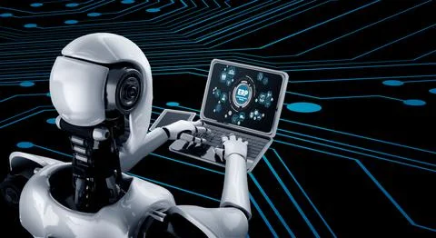 ERP enterprise resource planning software for modish business Stock Illustration