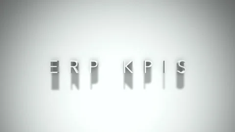 Erp kpis 3D title animation with shadows on a white background Stock-Footage 296892029