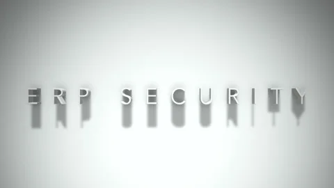Erp security 3D title animation white text on a white background Stock Footage 299380425