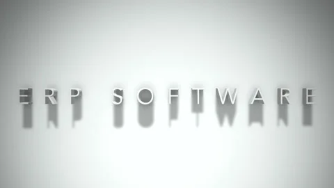 Erp software 3D title animation white text on a white background Stock Footage 299380432