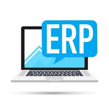 ERP software, enterprise resource planning vector illustration Stock Illustration