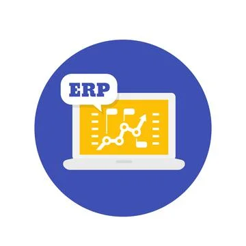 ERP software icon Illustrazione stock