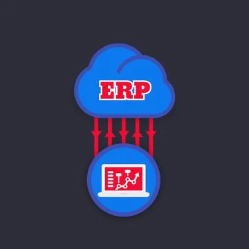 ERP software solutions 스톡 일러스트