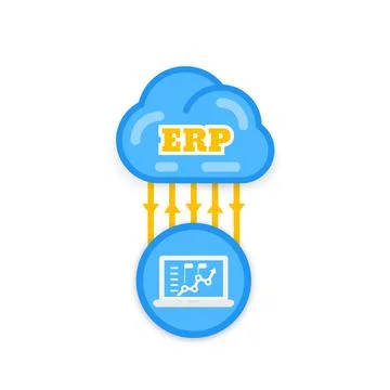 ERP software solutions vector illustration Stock Illustration