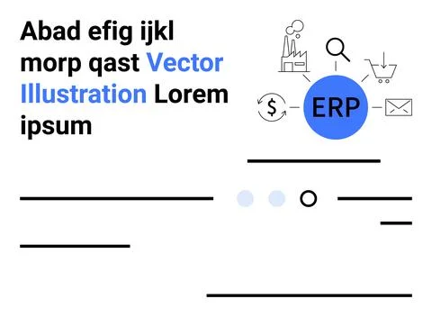 ERP Solutions for Efficient Business Management Stockillustratie