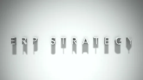 Erp strategy 3D title animation white text on a white background Stock Footage 299380427