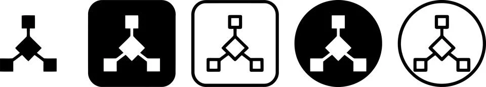 ERP System and Network Connectivity Vector Icon Set Stock Illustration