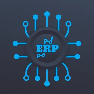 ERP system icon 스톡 일러스트