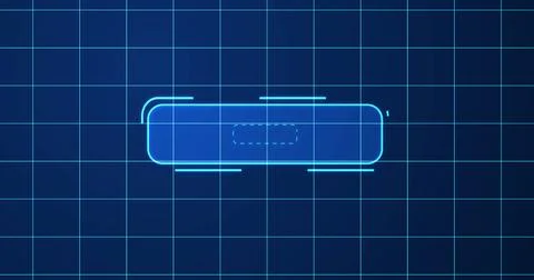 ERP system showcasing lots of products and features HUD infographic. Busine.. Stock Illustration
