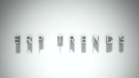 Erp trends 3D title animation with shadows on a white background Stock Footage 296892180