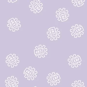 Erp working processing line vector seamless pattern Illustrazione stock