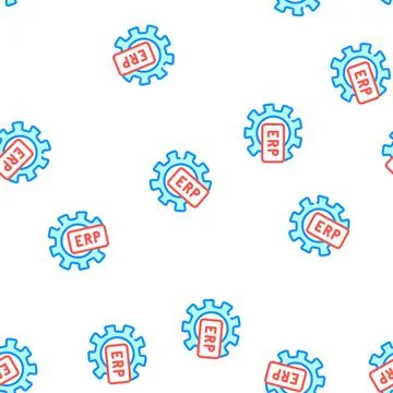 Erp working processing vector seamless pattern Stock Illustration