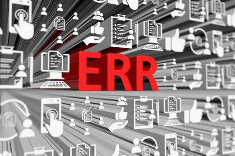 ERR concept blurred background 3d render illustration Stock Illustration