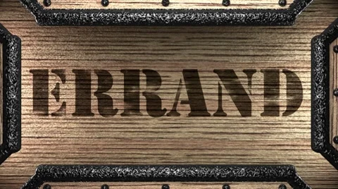Errand on wooden stamp Stock Footage 8765696