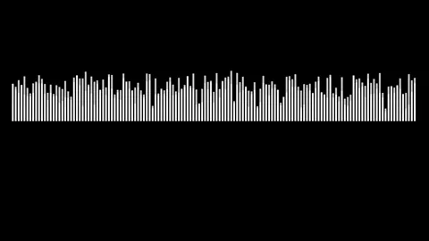 Erratic Audio soundwave modulation electronic signal monitoring overlay Stock Footage 325365284
