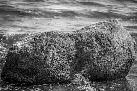 Erratic block - Baltic Sea Foto stock