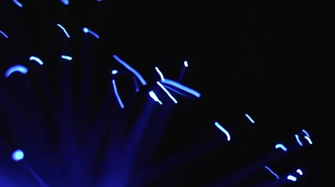 Erratic light trails from optic fibres. 库存影片 64711643