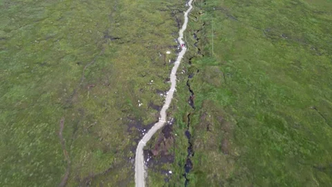 Errigal mountain path Dunlewey  Stock Footage 253175731