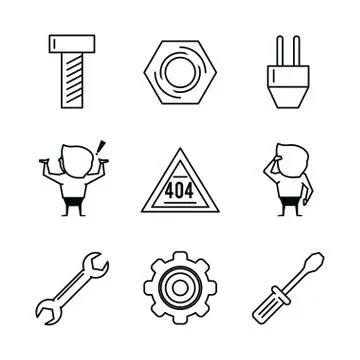 Error 401 icons vector illustration Stock Illustration