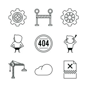 Error 401 icons vector illustration Stock Illustration