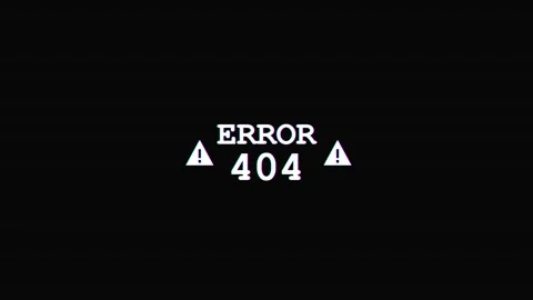 Error 404 on black background 4K Stock Footage 336853738