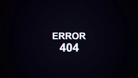 Error 404 on black background Glitched Stock Footage 336853916