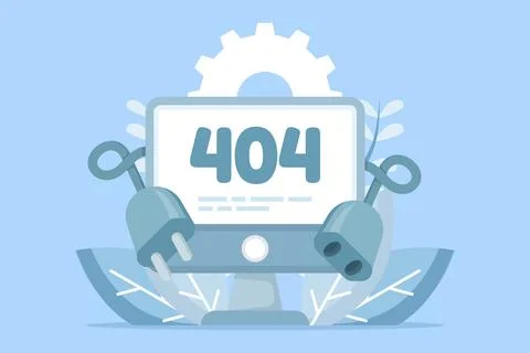 Error 404 Concept, Error 404 on Monitor Screen Icon. Stock Illustration