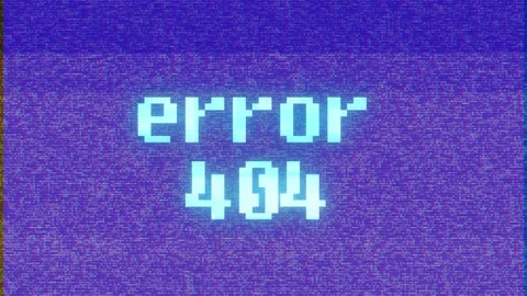 ERROR 404 glitch banner. ERROR 404 with glitch effect. Stock Footage 302757948