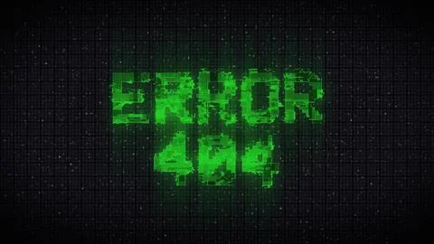 ERROR 404. Glitch Text. 404 Error inscription on digital screen Stock Illustration