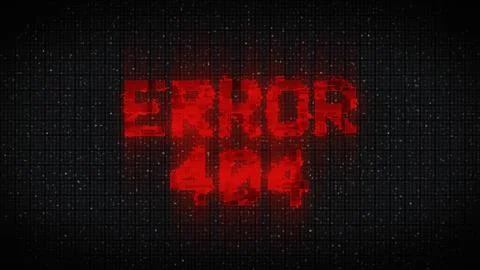 ERROR 404. Glitch Text. 404 Error inscription on digital screen Stock Illustration